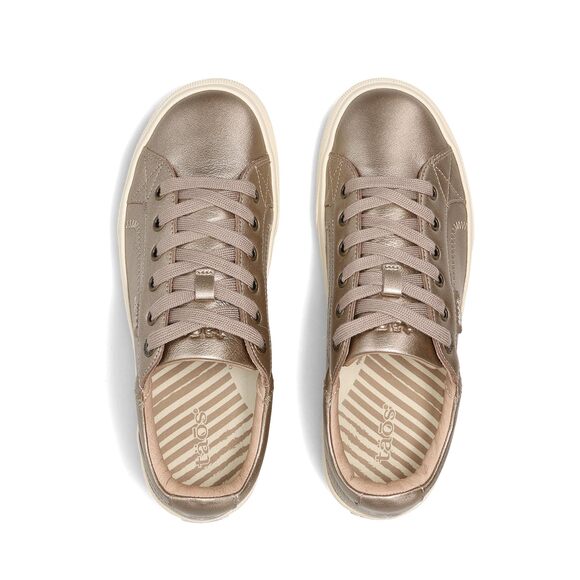 NWT Taos Plim Soul Lux Women’s Leather Lace-Up Comfort Sneaker, Champagne 6.5M - Picture 5 of 6
